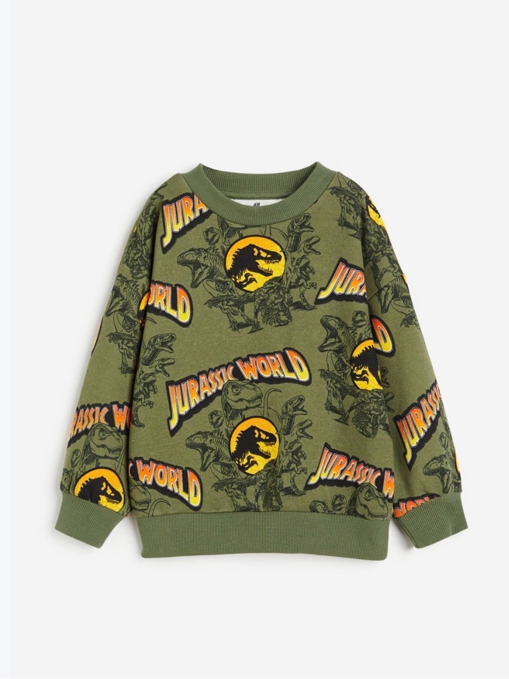 H&M Olive green Jurassic Park Sweatshirt US 3-4T